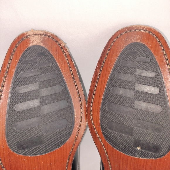 Florsheim 'Lexington Brogue' Black Patent Leather Lace-Up Oxford Sz. 8D EUC - Picture 14 of 16